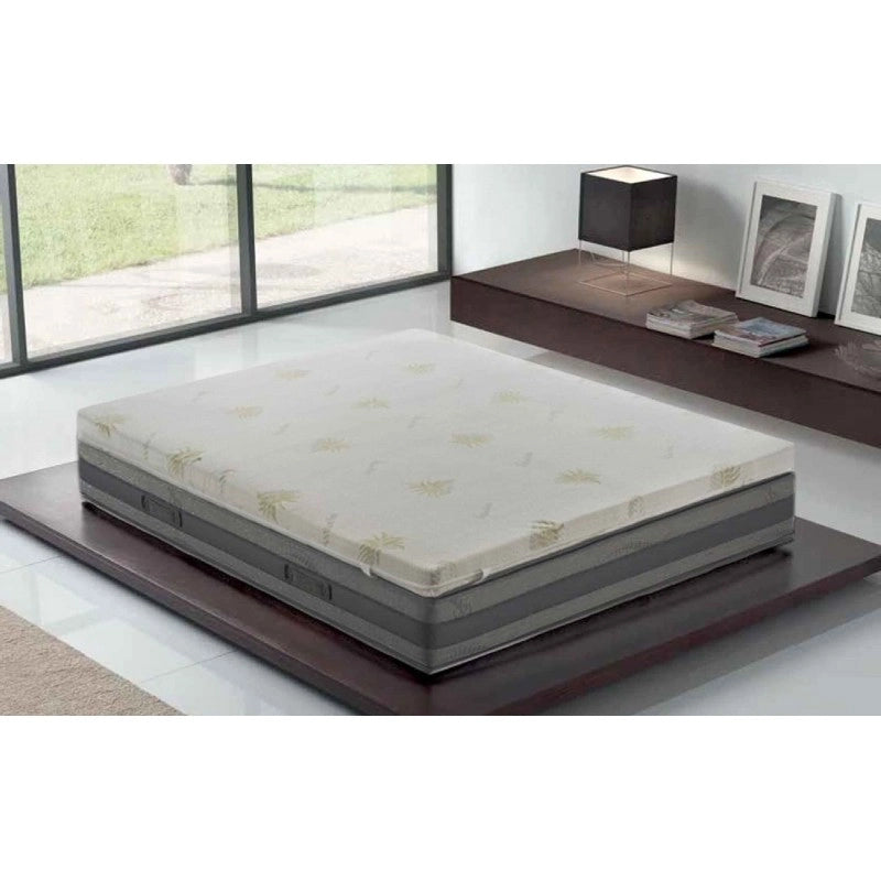 Topper correttore memory foam alto 10cm - rivestimento all’aloe vera - 120x190