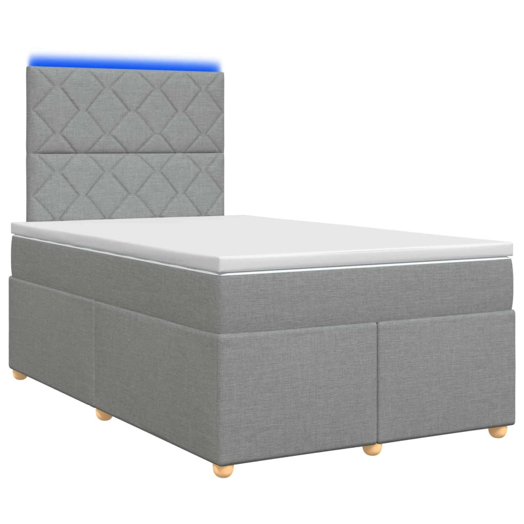 Letto box spring con materasso Grigio Chiaro 120 x 200 cm 3455329