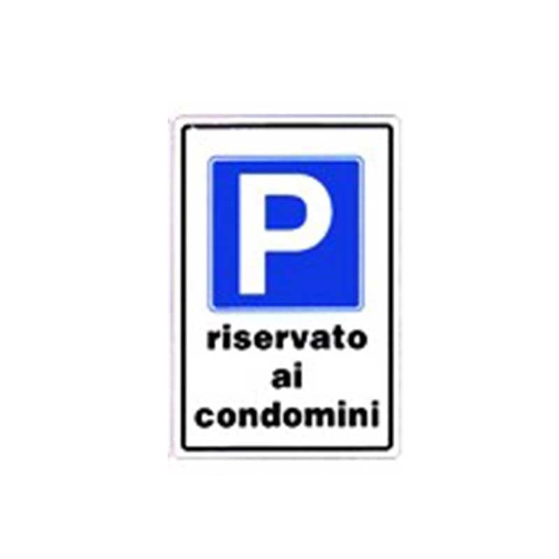 Cartello riservato ai condomini cm 20X30
