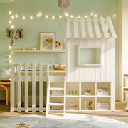 Letto casa bambini - Xylo - 90x200 cm legno bianco