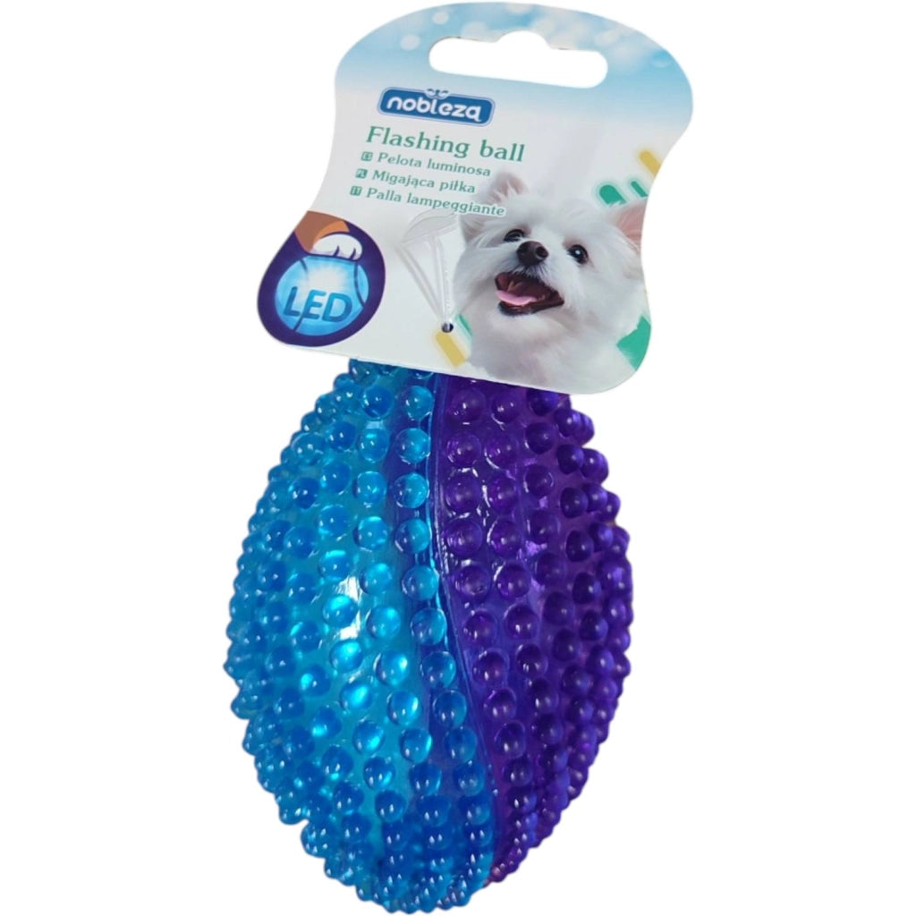 GIOCO PER CANI PALLINA DA RUGBY CON LUCI LED