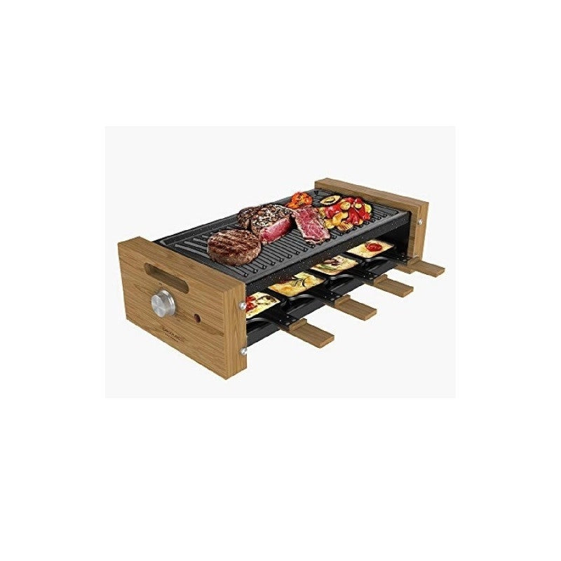 CECOTEC 03090 - Raclette Cheese&Grill 8200 Wood Black