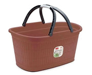 Cesta Bucato Multiuso Ovale Domus Mocha Mousse con Manici 58 x 38 x 29,5 cm
