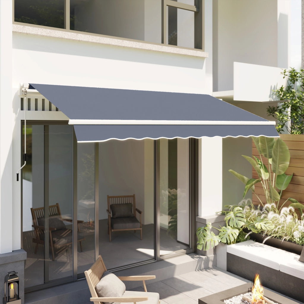 Tenda da Sole per Esterno a Bracci Avvolgibile ¨C Minimal ¨C Grigio 360x250 cm