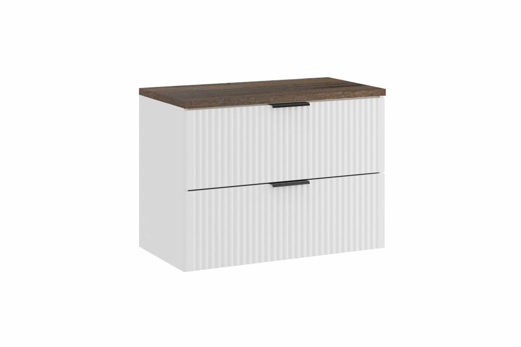 Set mobili bagno 80 cm con piano Adel White 80 x 1401 x 46 cm