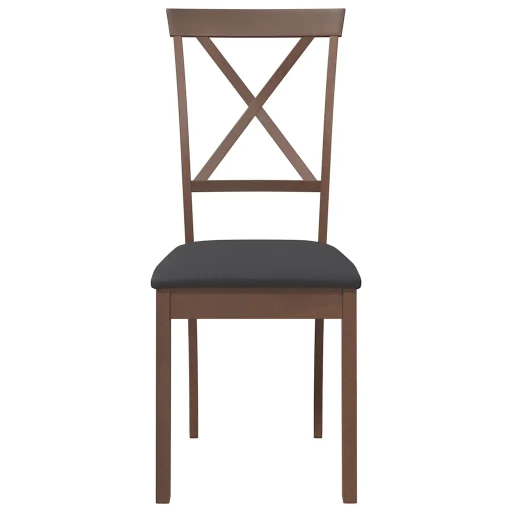 Sedie da Pranzo con Cuscini 2 pz | Sedie da cucina Marrone Legno Massello di Hevea