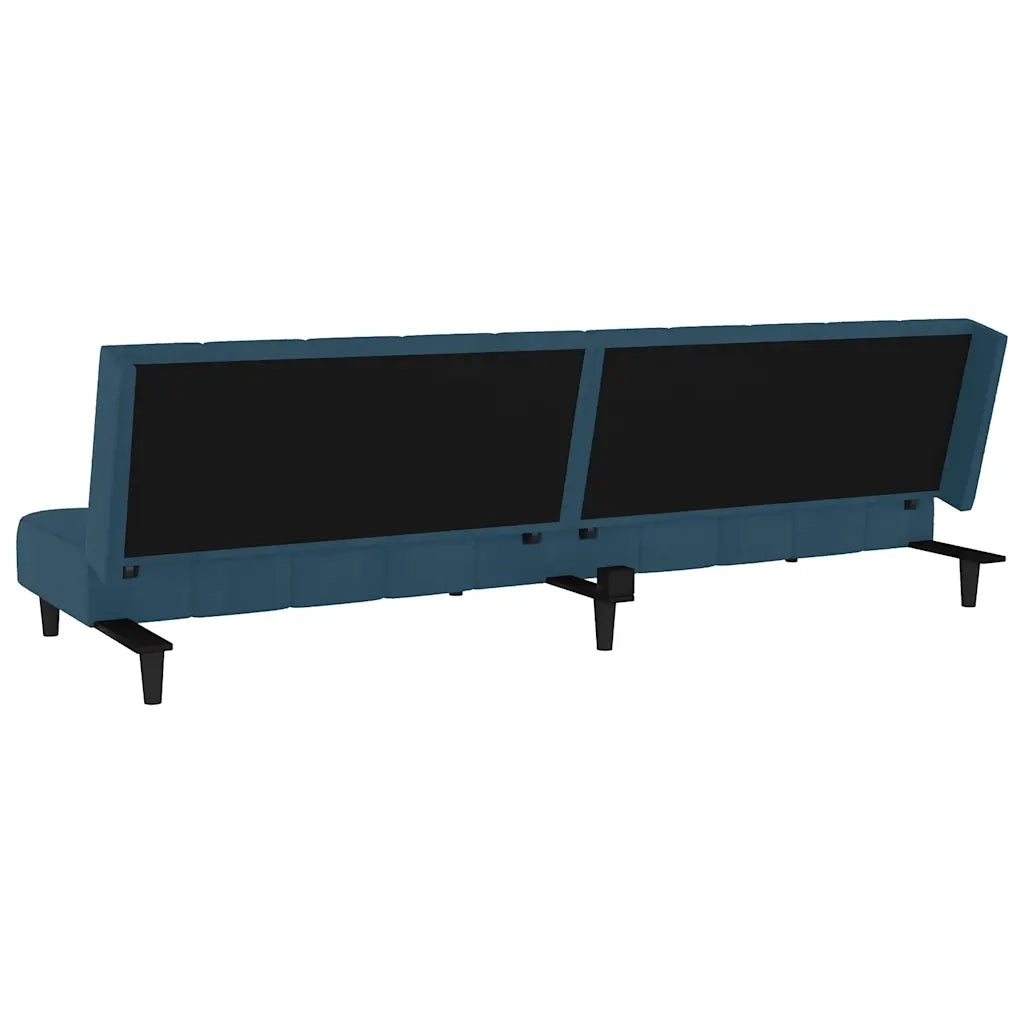 Divano Letto a 2 Posti-Sofa Letto 2 Posti-Daybed Blu in Velluto 204820