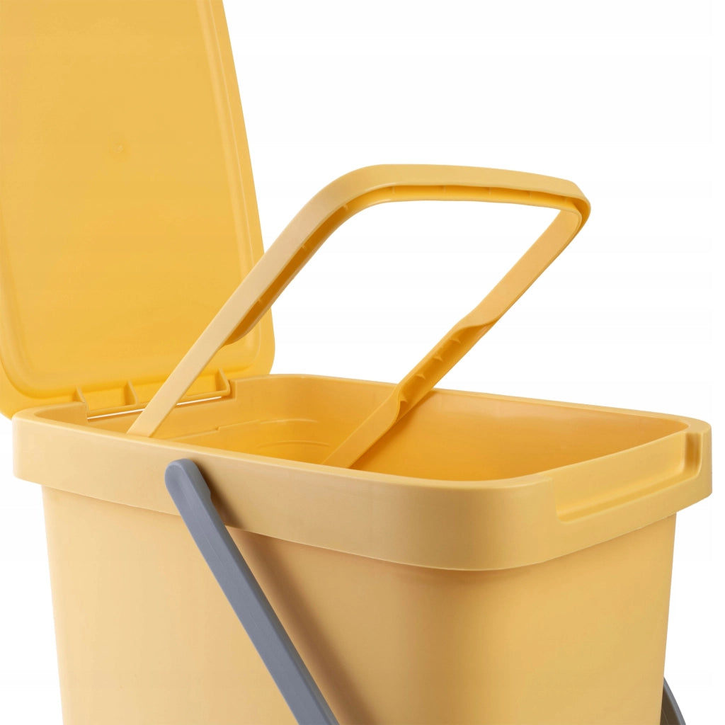 Cestino per rifiuti KADAX con coperchio, secchio per la raccolta differenziata da 25 litri.