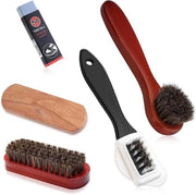 Set di spazzole per suède e nubuc - 5 pezzi - Kit di pulizia con spazzole in ottone