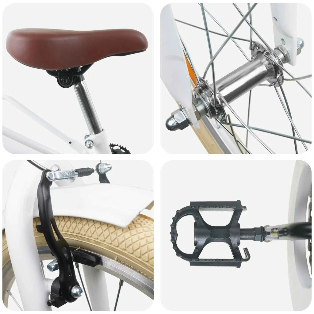 Bicicletta per Bambini 20 Pollici 6-11 Bianco 42009698