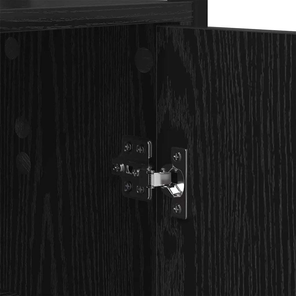 Armadio per Libri Rovere Nero 40 x 24 x 161 cm 883850