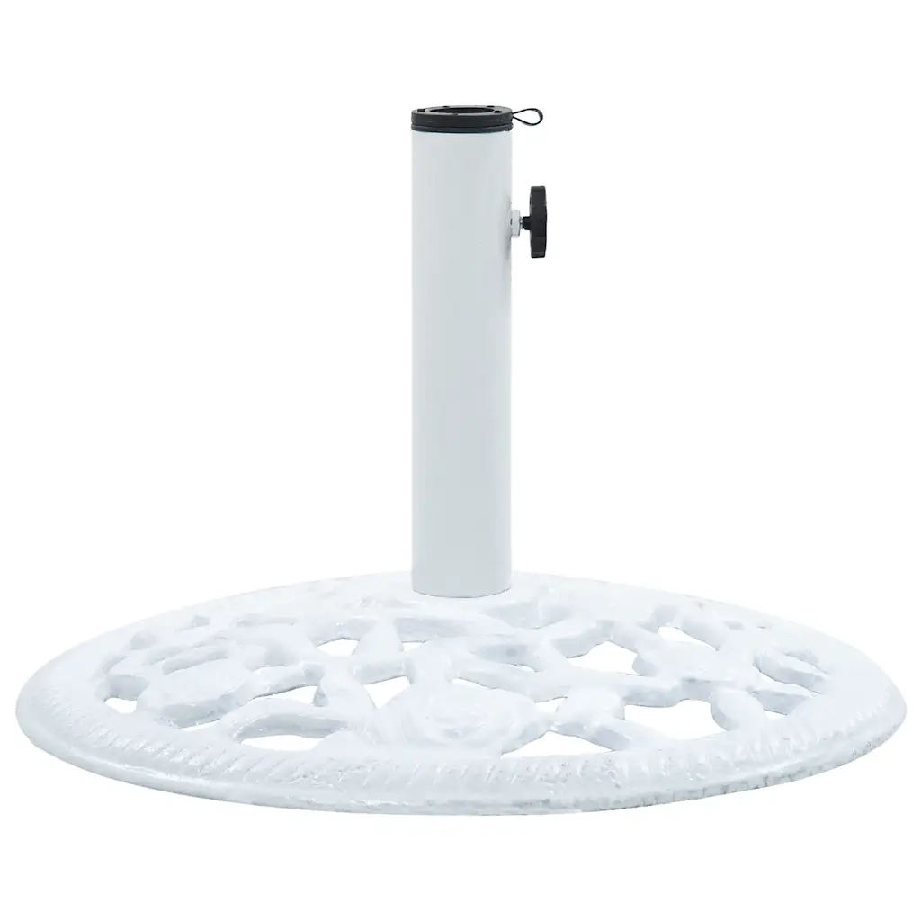 Base per ombrellone compatta e stabile 48 x 33 cm regolabile in ghisa bianca 02_0045941