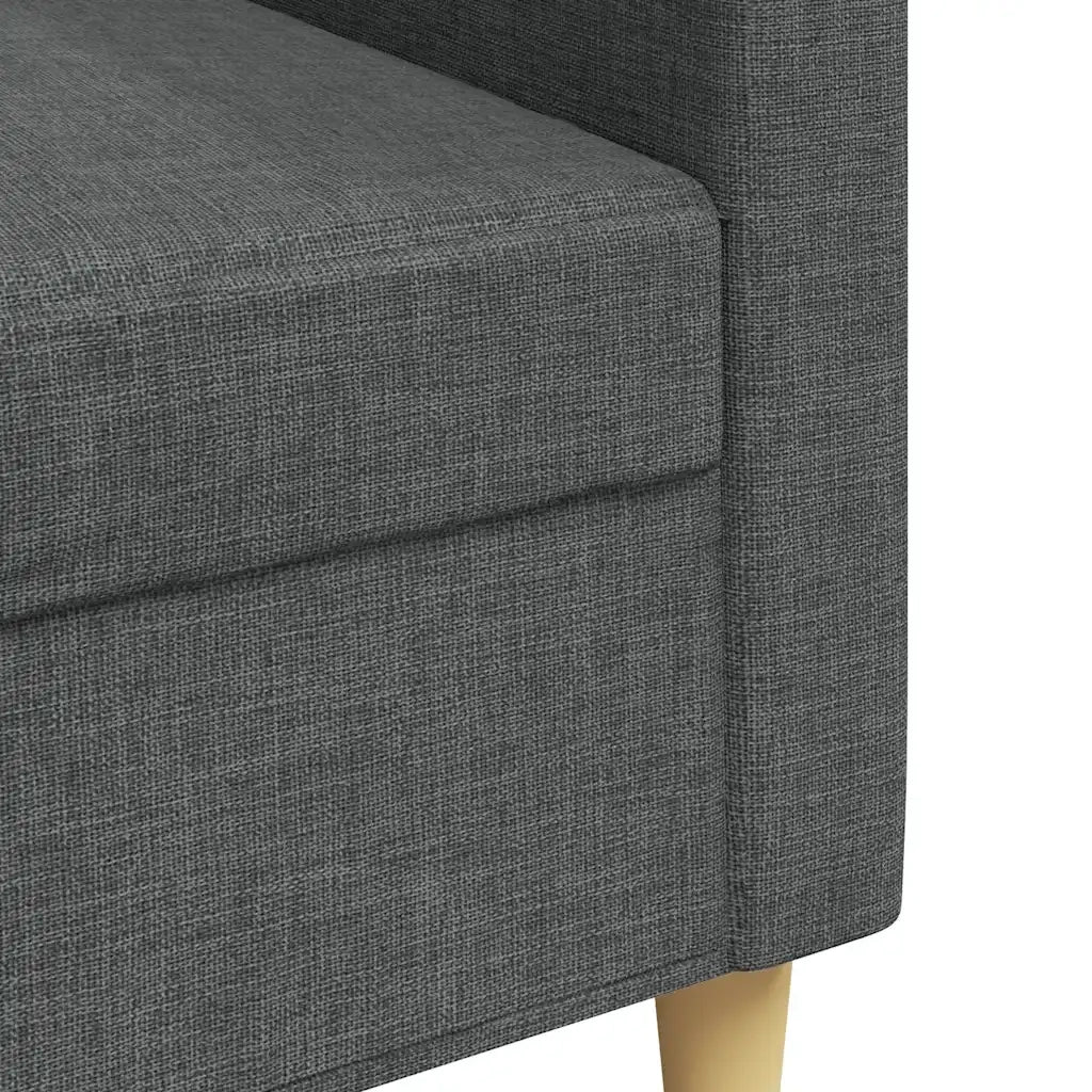 Divano a 3 Posti-Sofa 3 Posti Grigio Scuro 210 cm in Tessuto