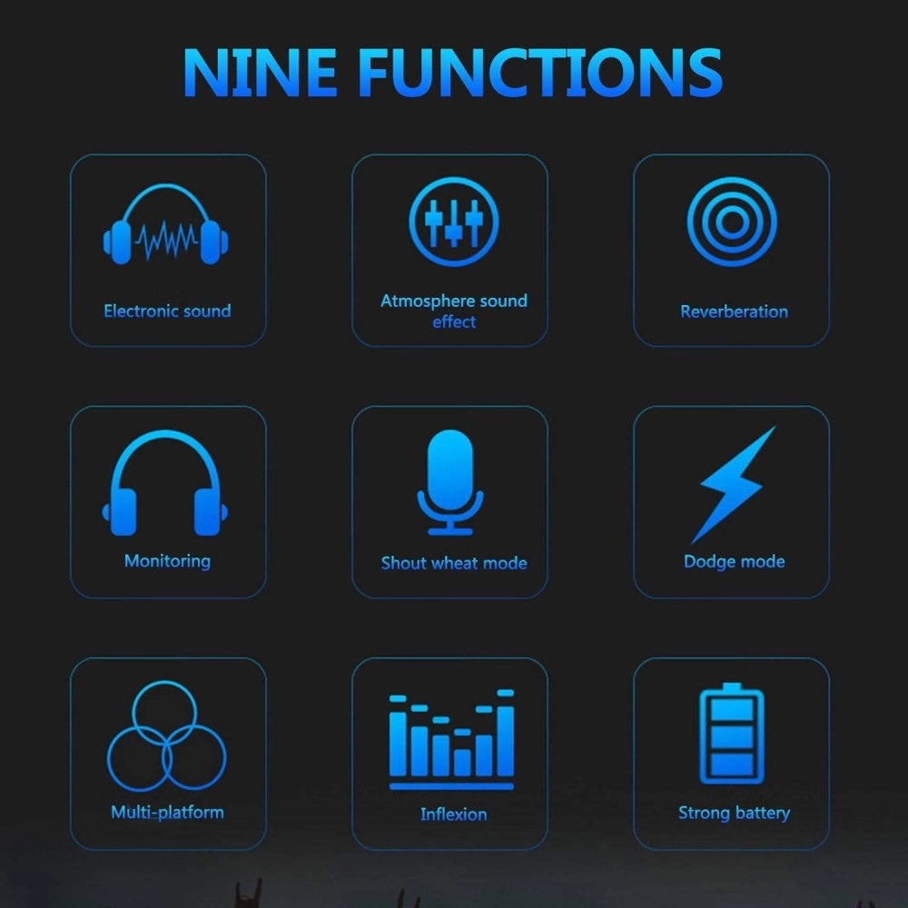 Trade Shop - Kit Per Registrazione Audio Con Effetti Sonori Live Scheda E Microfono Supporto -