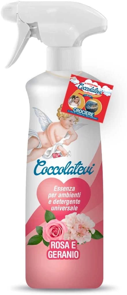 COCCOLATEVI ESSENZA PER AMBIENTI IN SPRAY DA 750 ML ROSA E GERANIO