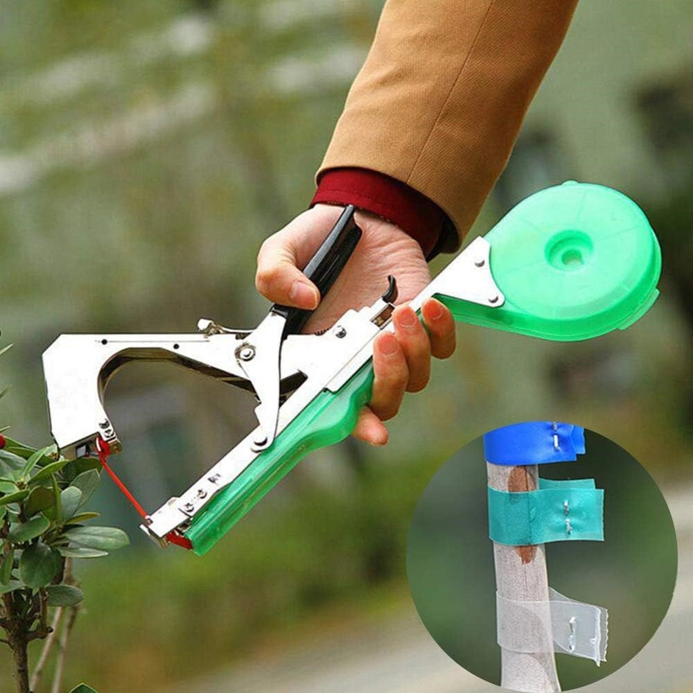 Trade Shop - Macchina Legatura A Mano Ramo Imballaggio Stelo Reggiatura Attrezzo Da Giardino -
