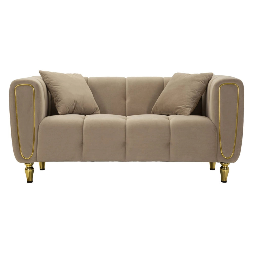 Divano VKH41, Marrone, Legno, 81x155x71 cm