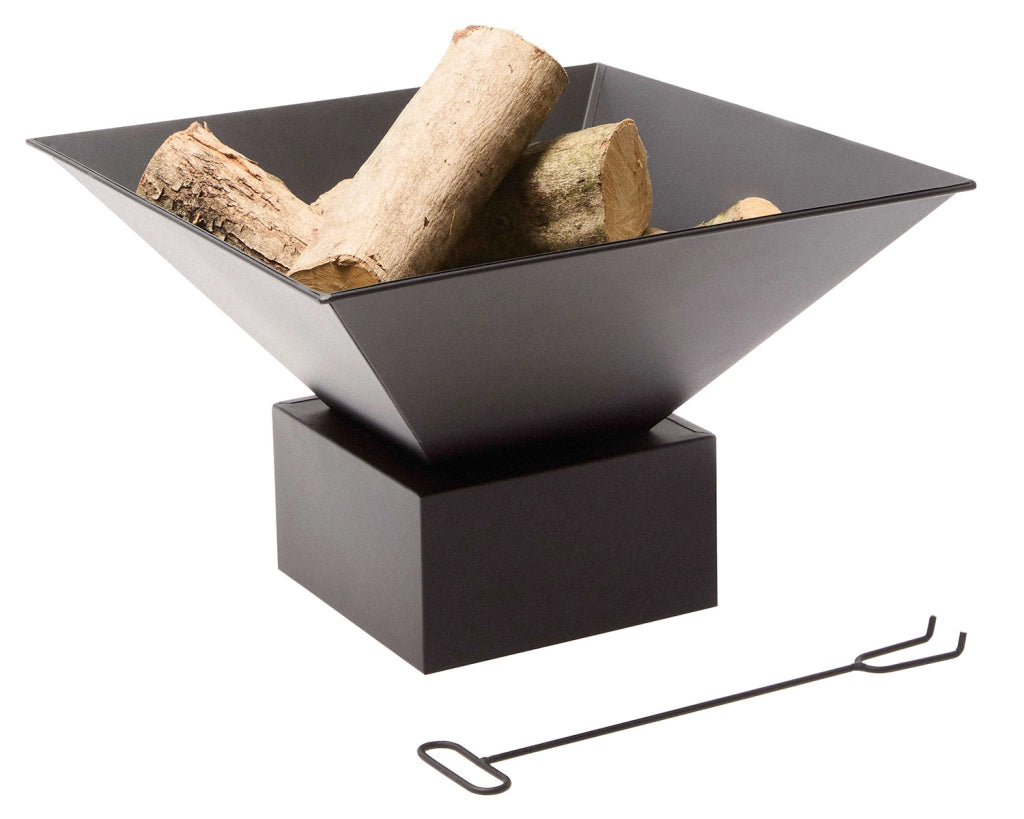 Braciere da Esterno Verdemax Ø53x29 cm Forca e Paletta Incluse in Metallo Nero