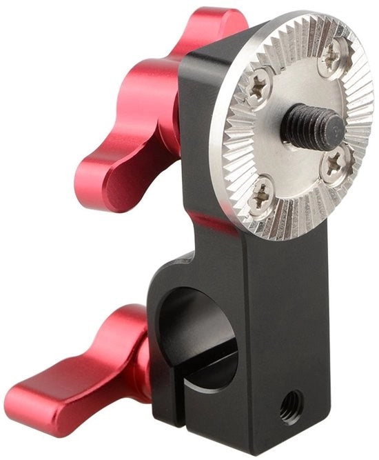 Fermo Solido - 15mm Maniglia a Stantuffo - M6 Avvito a Rosetta - Alluminio e Acciaio Inossidabile - Nero - Fermo Professionale - Adatto per Filmazione e Fotografia