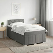Letto box spring con materasso Grigio Scuro 120 x 190 cm 3451172