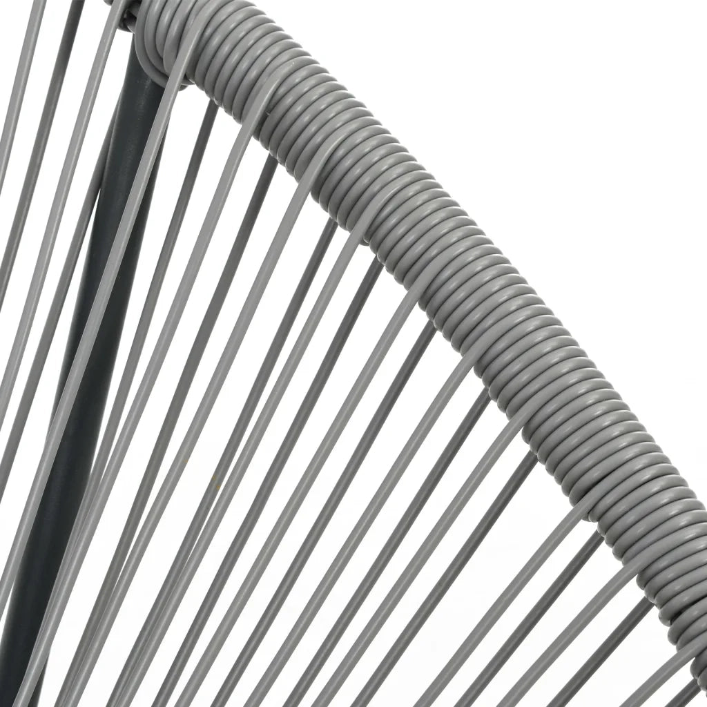 Sedia a Dondolo da Esterno Grigia in Polyrattan 44482