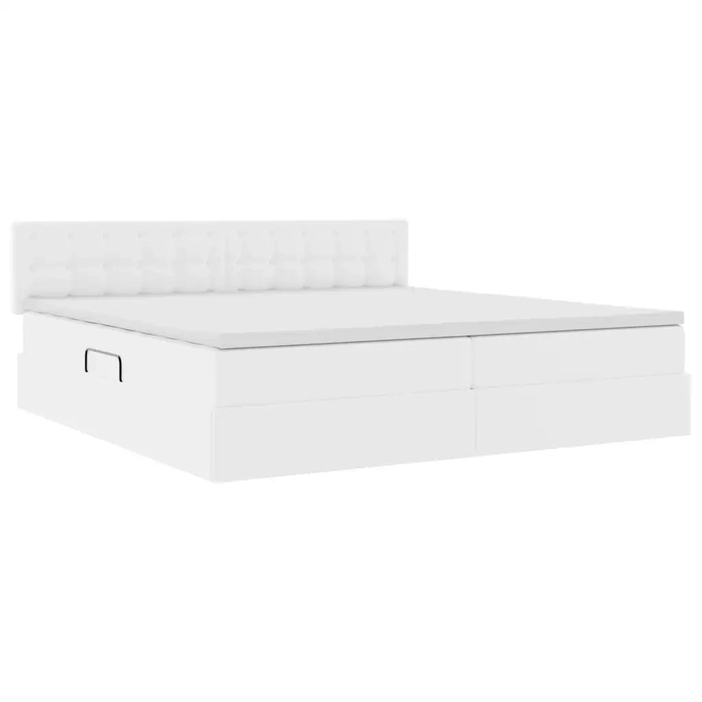 Letto con contenitore e LED con led Grigio chiaro 200 x 200 cm
