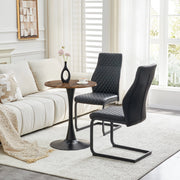 Set Tavolo Rotondo e Sedie da Pranzo ¨C Xylo ¨C Piano MDF, Gambe Metallo Nero, Schienale Rombi