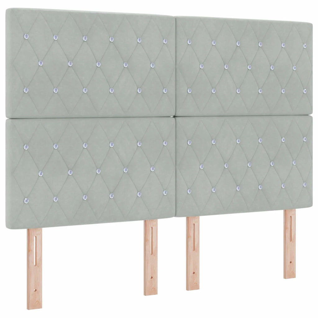 Letto box spring con materasso Grigio Chiaro 140 x 200 cm 3455114