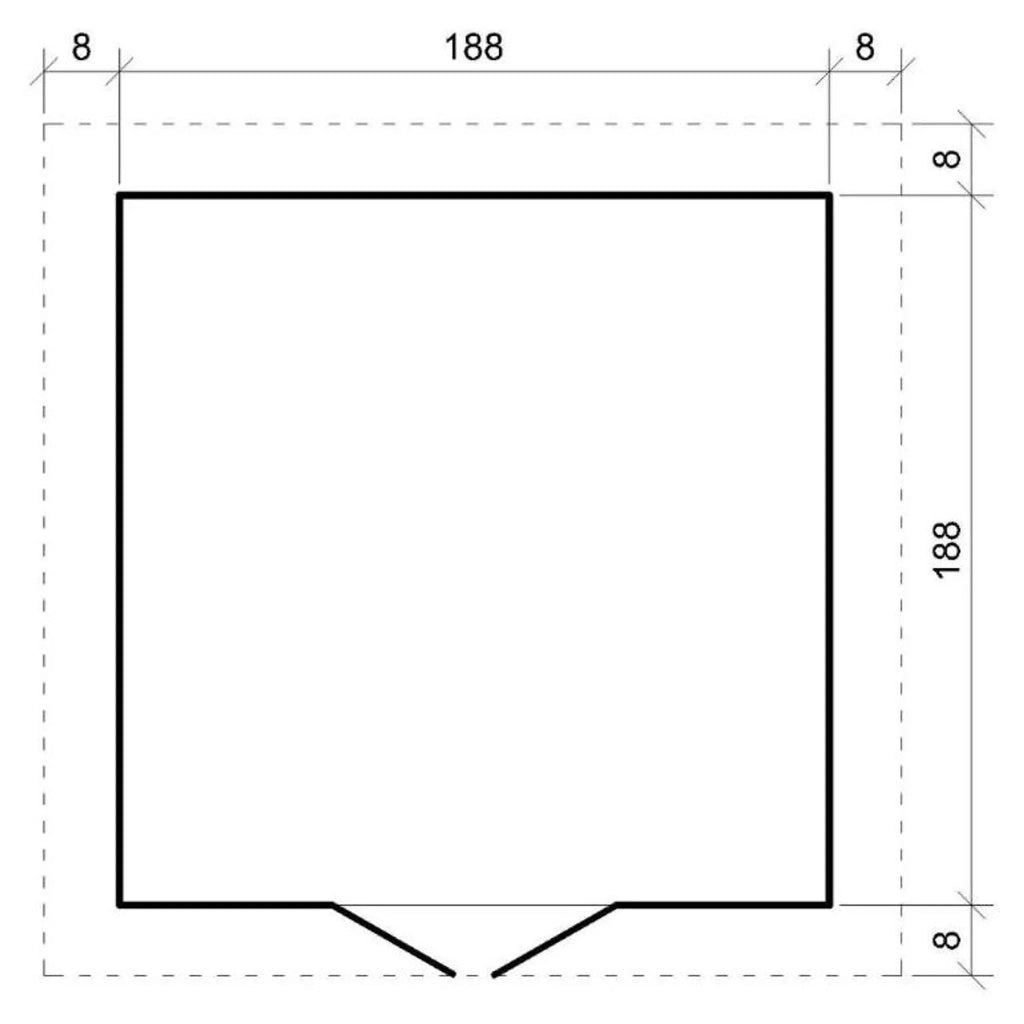 Casetta da giardino in legno 3,53 m² TIMBELA M309C1