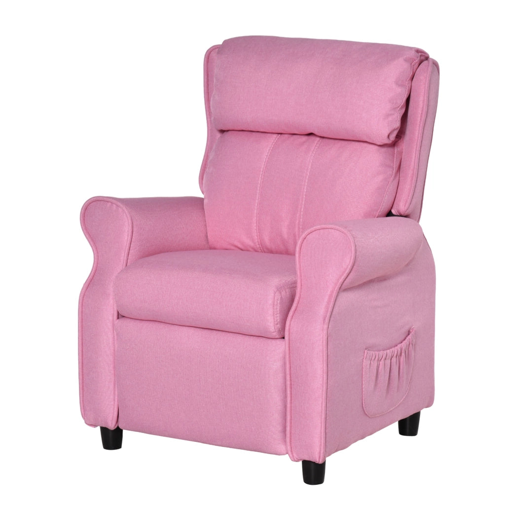 Divano bambini con poggiapiedi e braccioli regolabili ¨C zephmum ¨C rosa
