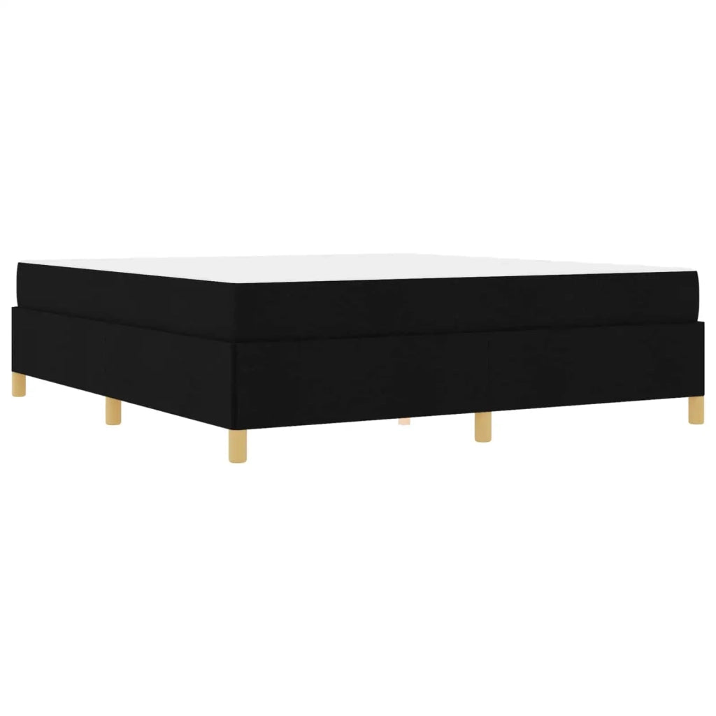 Struttura del letto con materasso Nero 180 x 200 cm Tessuto