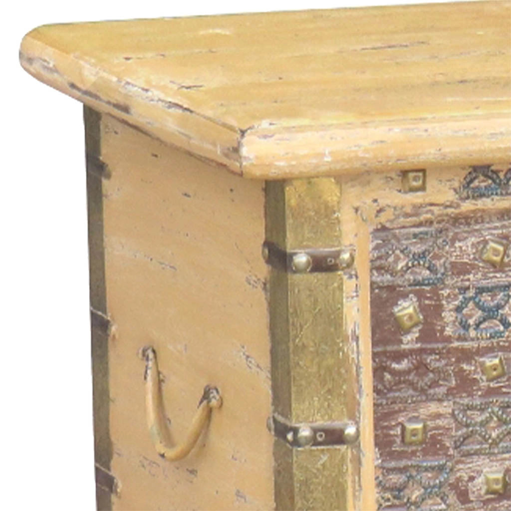 Baule in legno marrone 90x40x45h