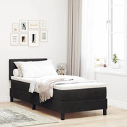 Letto a molle con materasso Nero 80 x 200 cm Velluto 3339202