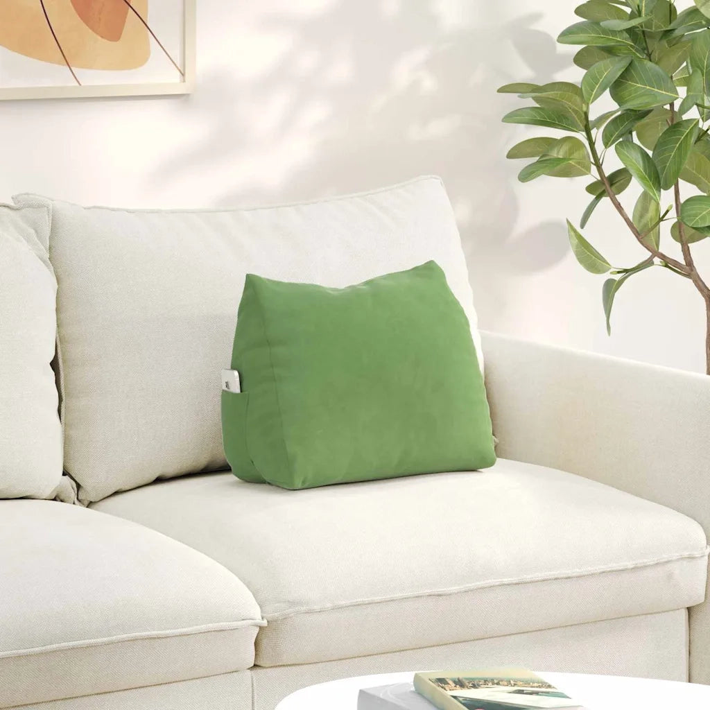 Cuscino per Schiena | Cuscino dorsale Verde chiaro 45 x 20 x 35 cm