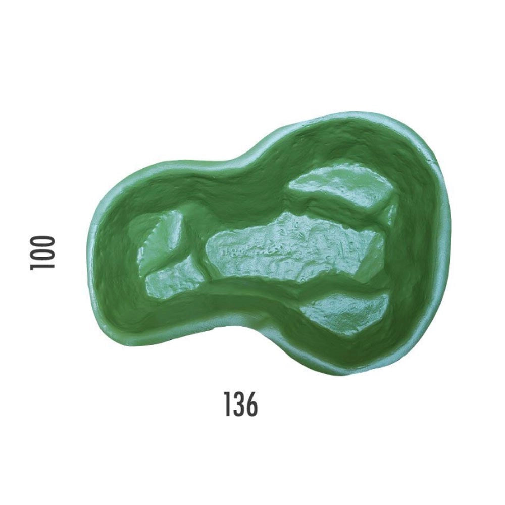 Laghetto da giardino green da litri 220 dimensioni 136x100xh34 cm