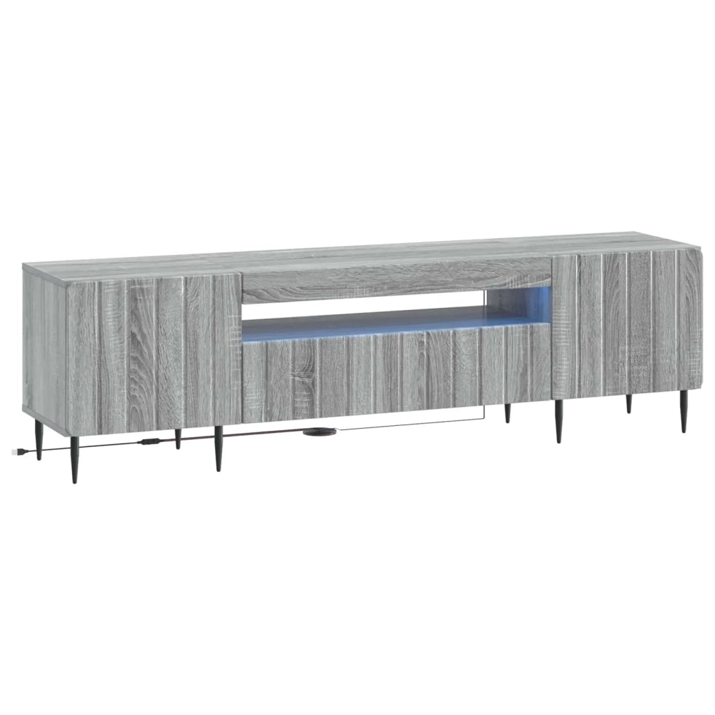 Mobile TV LED Sonoma grigio Legno ingegnerizzato 896471