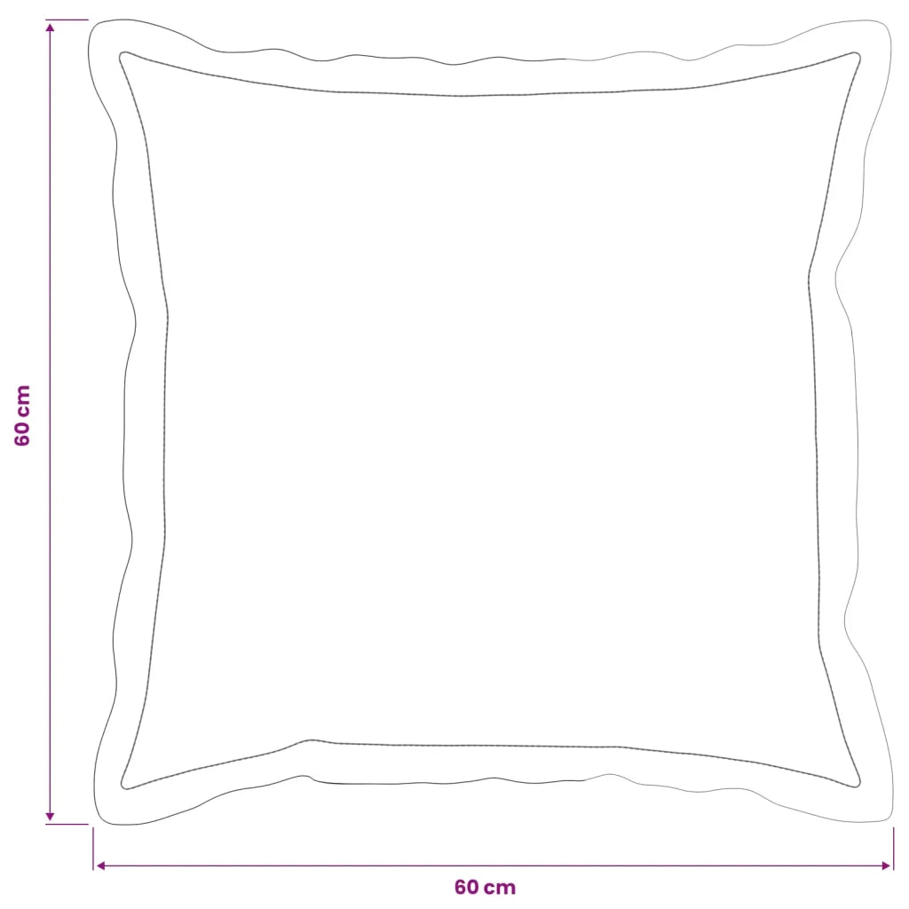 Federa 2 pz HOUTEN Grigio Chiaro 60 x 60 cm Tessuto Chenille 920761