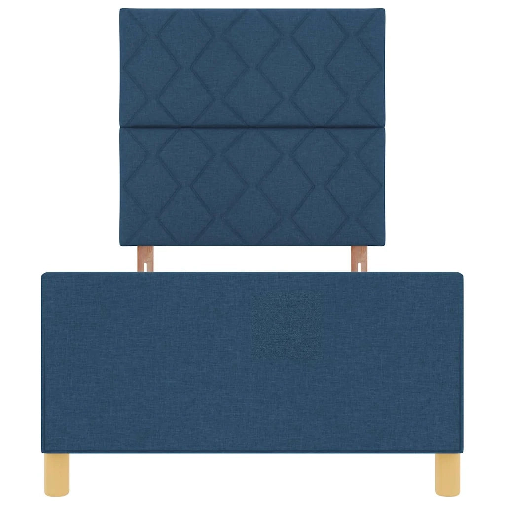 Struttura del letto con testiera Blu 100 x 200 cm Tessuto 3344787
