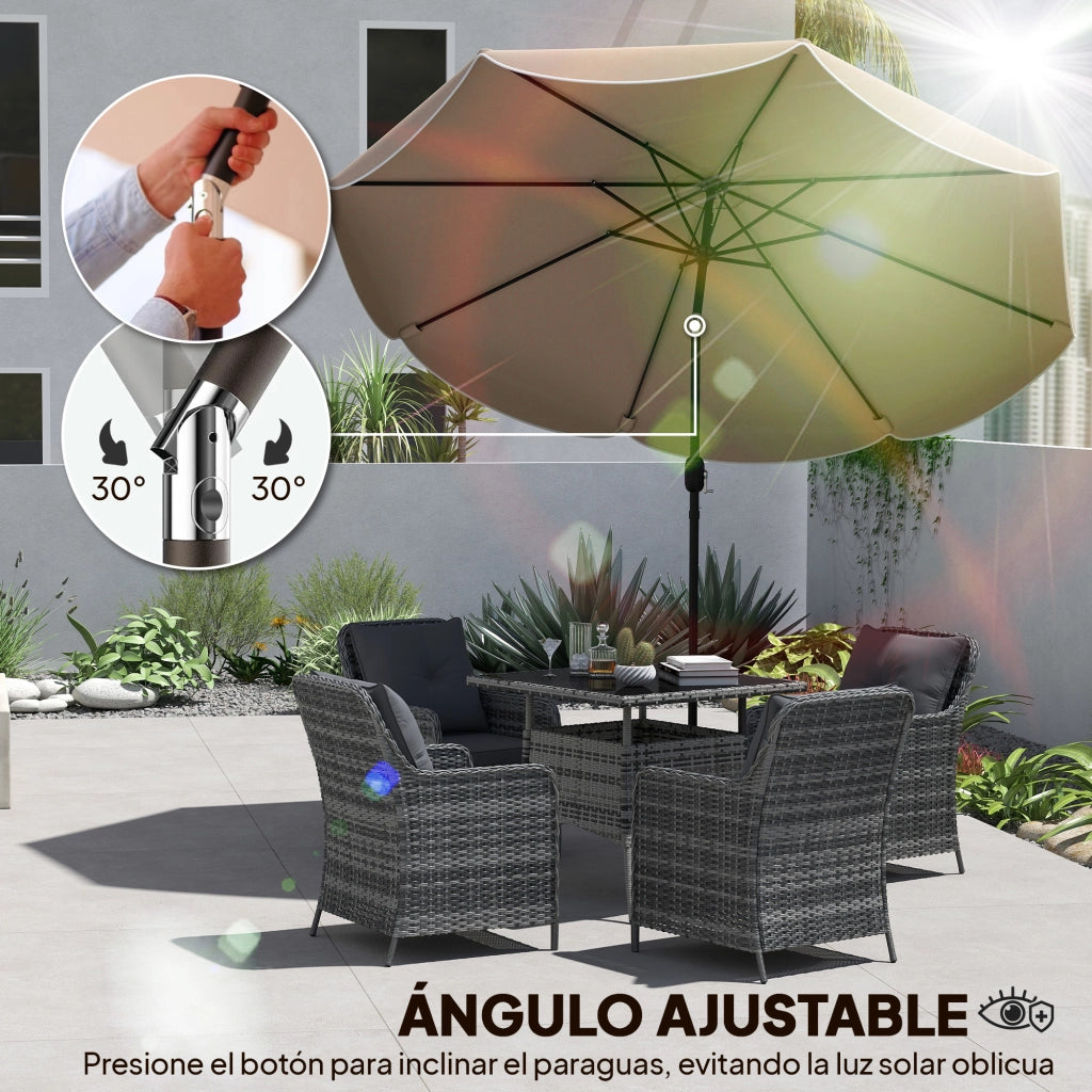 Ombrellone da Giardino ¨C Minimal ¨C Beige ?270 cm
