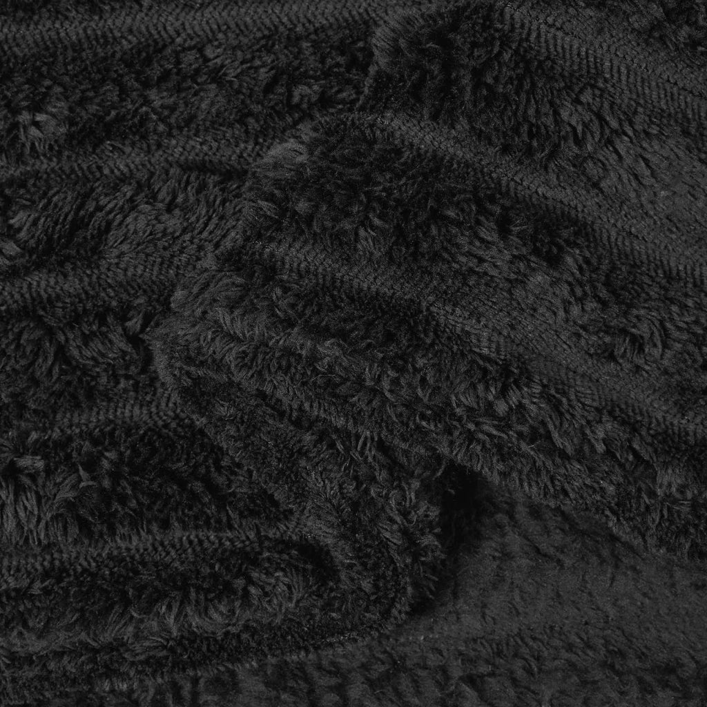 Coperte da Pile 6 pz Nero 150 x 130 cm Panno