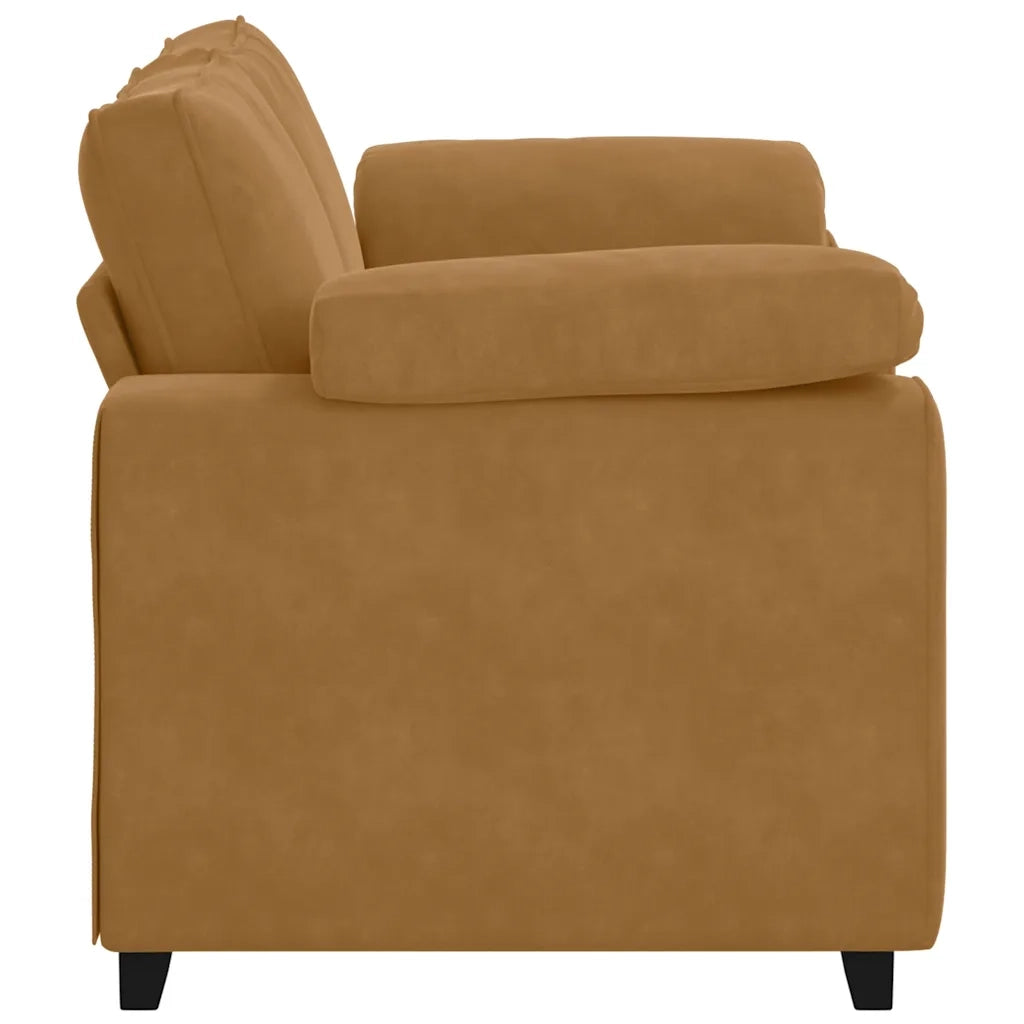 Divano Divanetto Marrone 160x77x82 cm in Velluto 4105264