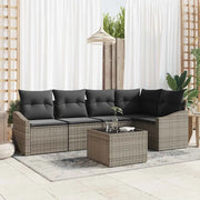 Set Divano da Giardino 6 pcs Grigio chiaro polyrattan 3355398
