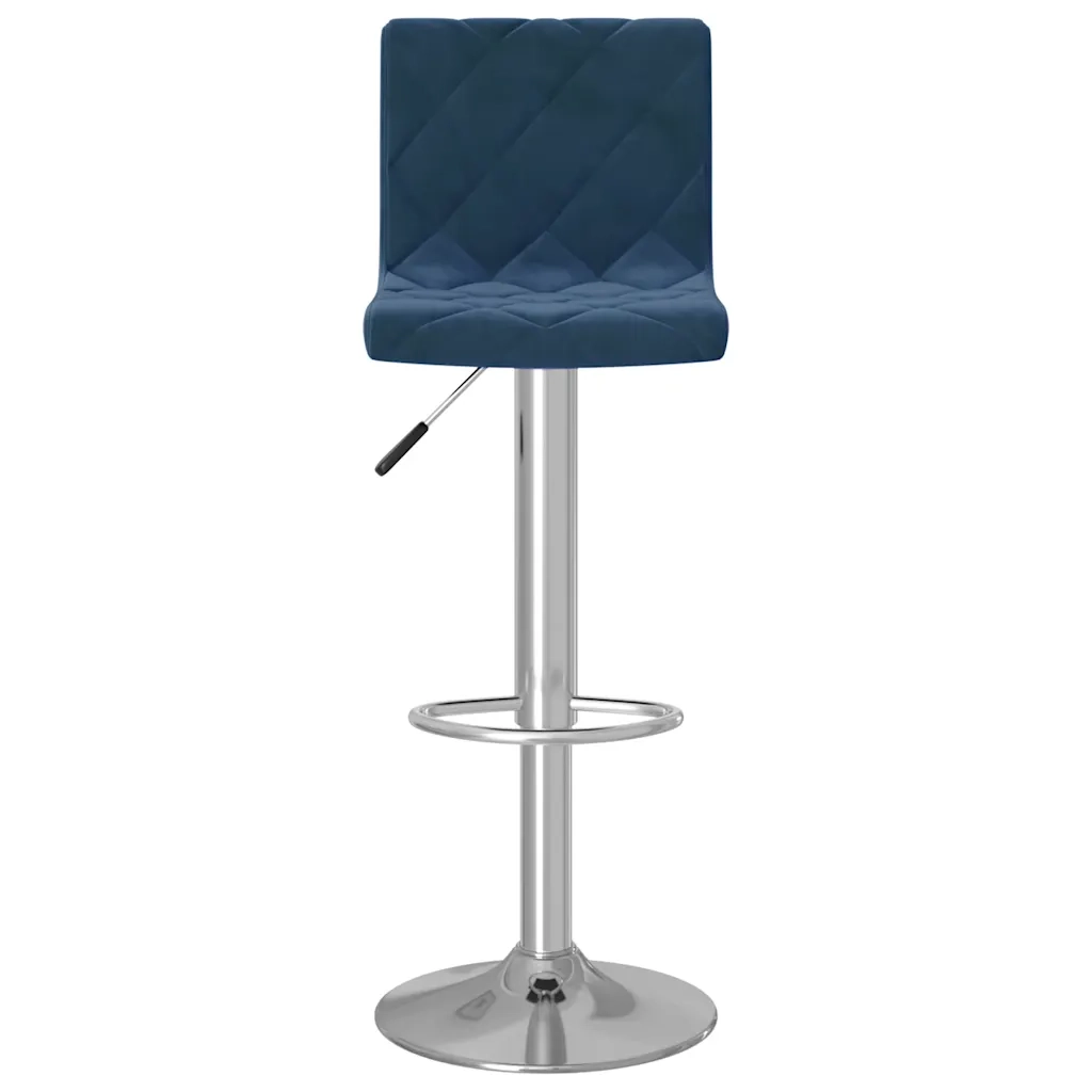 Sgabelli da Bar 2 pz Blu in Velluto 333691
