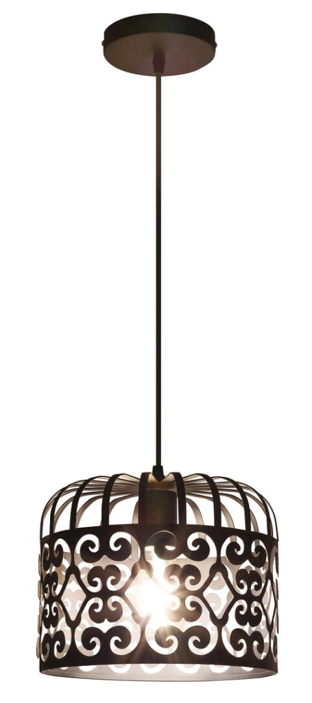 Lampada a sospensione vintage Rabalux Alessandra nera E27