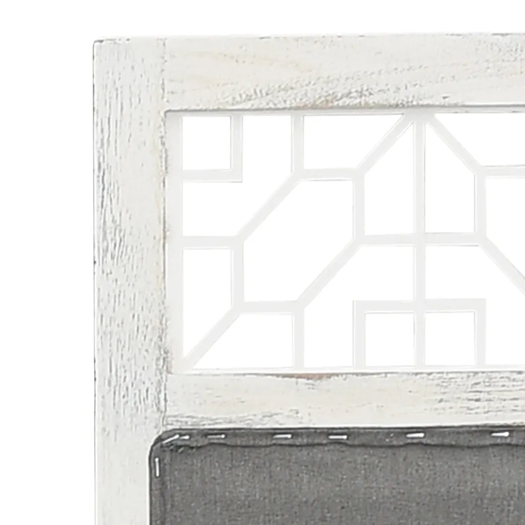 Divisorio a 6 Pannelli Grigio 210x165 cm in Tessuto 338557