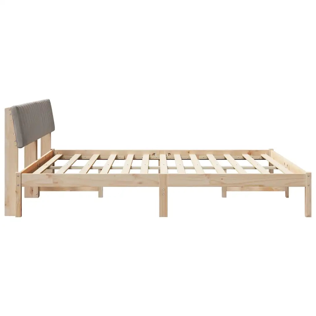 Letto matrimoniale | Letto per adulti | Struttura del Letto con testiera Marrone e taupe 180 x 200 cm