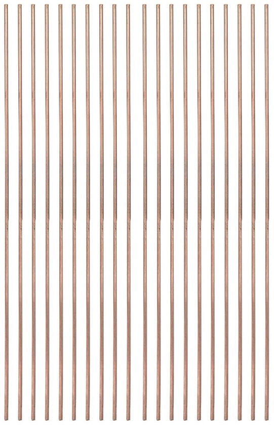 Fili di alluminio fosforo-cuprifico - 20 pezzi - Diametro 2,5 mm - Lunghezza 25 cm - Adatto per climatizzatori e frigoriferi - Materiale duraturo - Fili di alluminio per saldatura