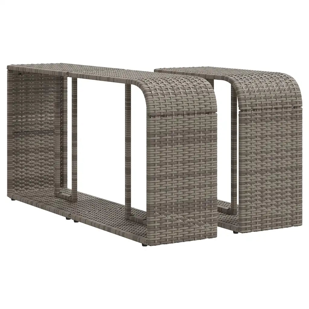 Set Divani da Giardino 11 pz con Cuscini Grigio in Polyrattan 3276507