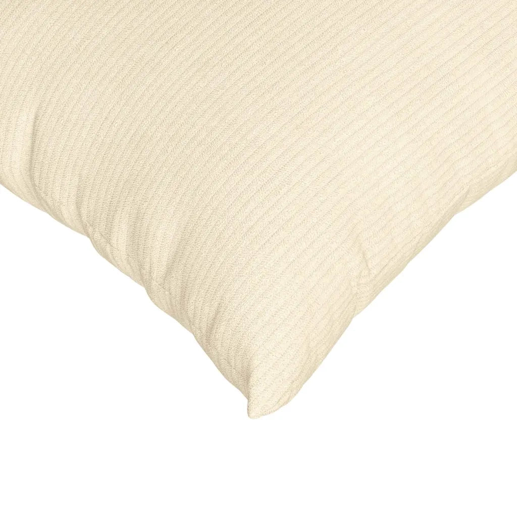 Cuscini da Divano 2 pz-Set di 2 Cuscini per Sofa Crema 60 x 60 cm Tessuto in Cords 360218