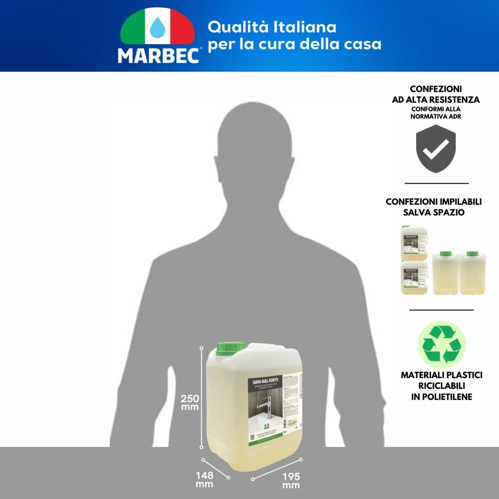 Detergente anticalcare forte bagno SANI-KAL FORTE - 5LT